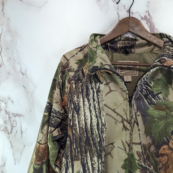 Vintage Woolrich Jacket Men Large Camo Coat Woodland Realtree Fleece Rare - Picture 2 of 12